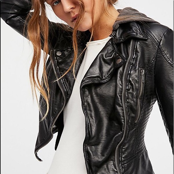 Free People Vegan Leather Jacket - Picture 2 of 8